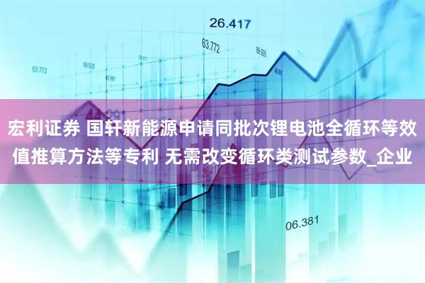 宏利证券 国轩新能源申请同批次锂电池全循环等效值推算方法等专利 无需改变循环类测试参数_企业